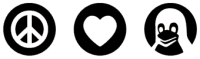 peace love linux logo